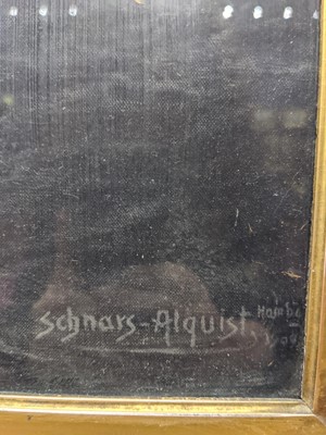 Lot 172 - SEASCAPE, AN OIL BY HUGO SCHNARS-ALQUIST