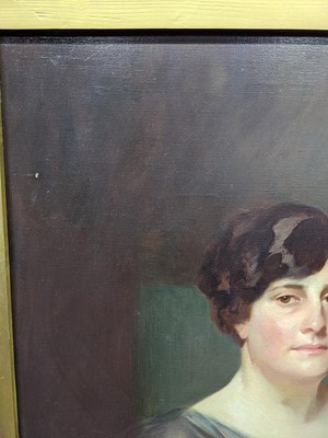 Lot 175 - PORTRAIT OF MRS WARNOCK, AN OIL BY JAMES BELL ANDERSON