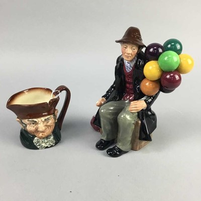 Lot 44 - A ROYAL DOULTON FIGURE OF 'THE BALLOON MAN' AND A TOBY JUG
