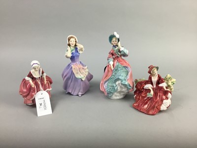 Lot 26 - A ROYAL DOULTON FIGURE OF 'BETSY' AND THREE OTHERS