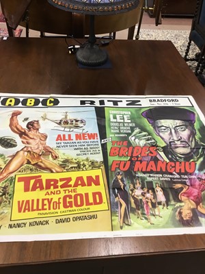 Lot 1734 - A TARZAN AND THE VALLEY OF GOLD/THE BRIDES OF FU MANCHU DOUBLE QUAD FILM POSTER