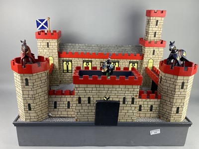 Lot 124 - A LATE 20TH CENTURY WOOD CASTLE AND MOAT SET