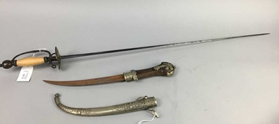 Lot 121 - AN EASTERN DAGGER AND A 17TH CENTURY STYLE RAPIER