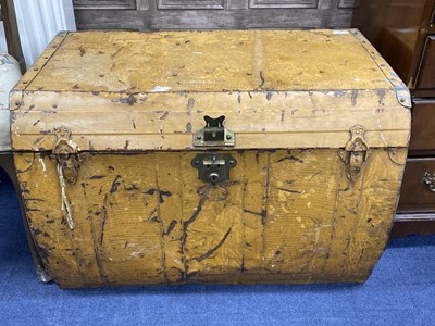 Lot 102 - A PAINTED METAL CHEST