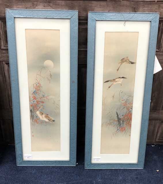 Lot 163 - A PAIR OF CHINESE GOUACHE AND WATERCOLOUR OF GEESE