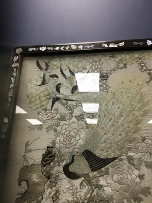 Lot 164 - A CHINESE SILK EMBROIDERY