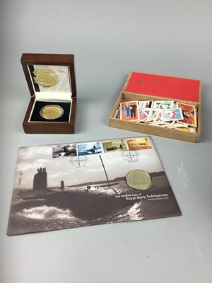 Lot 110 - A LOT OF COINS, MEDALS, POSTCARDS AND CIGARETTE CARDS