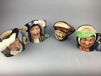 Lot 100 - A LOT OF FOUR ROYAL DOULTON CHARACTER JUGS