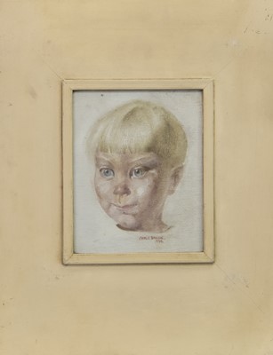 Lot 517 - PORTRAIT OF A YOUNG BOY, AN OIL BY CHARLES CAMERON BAILLIE