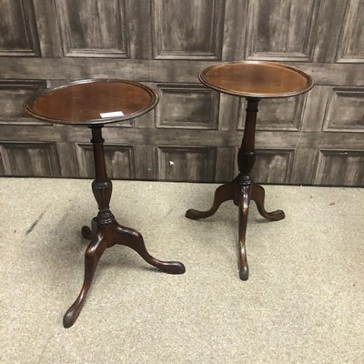 Lot 266 - A LOT OF TWO MAHOGANY WINE TABLES
