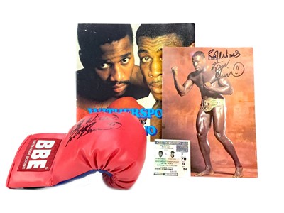 Lot 1754 - A BBE BOXING GLOVE SIGNED BY FRANK BRUNO
