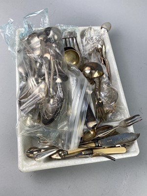 Lot 290 - A LOT OF SILVER PLATED FLATWARE