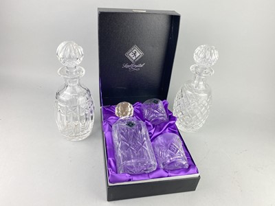 Lot 207 - AN EDINBURGH CRYSTAL DECANTER AND TWO GLASSES AND OTHERS