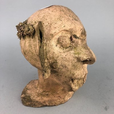 Lot 216 - A POTTERY GROTESQUE BUST
