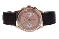 Lot 107 - GENTLEMAN'S GOLD PLATED CHRONOGRAPH WRISTWATCH...