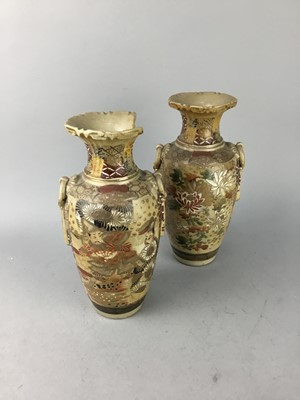 Lot 341 - A PAIR OF EARLY 20TH CENTURY JAPANESE VASES AND OTHER VASES