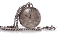 Lot 110 - GENTLEMAN'S STERLING SILVER OPEN FACE FUSEE...