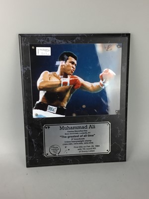 Lot 303 - BOXING INTEREST - WALL PLAQUE, DVDS, VIDEOS AND MAGAZINES