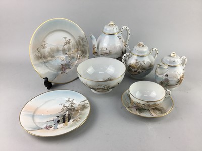 Lot 359 - A JAPANESE EGGSHELL PART TEA SERVICE AND OTHERS