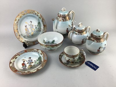 Lot 359 - A JAPANESE EGGSHELL PART TEA SERVICE AND OTHERS