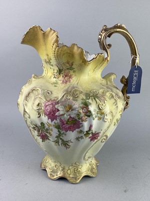 Lot 360 - A HAND PAINTED EWER AND BASIN