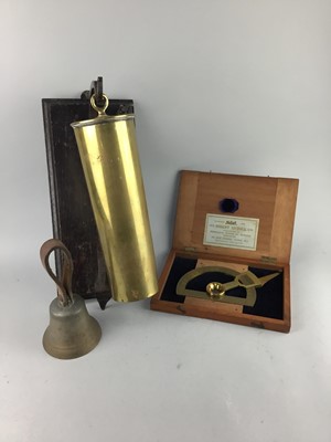 Lot 367 - A TRENCH ART BELL ALONG WITH VOLUMES RELATING TO WAR