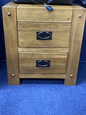Lot 409 - A MODERN TWO DRAWER CABINET
