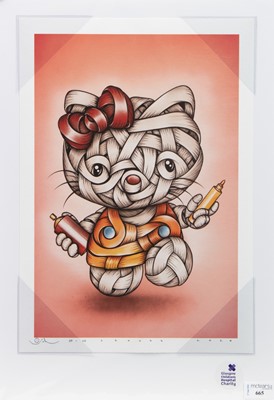 Lot 665 - HELLO KITTY, A GICLEE PRINT BY OTTO SCHADE