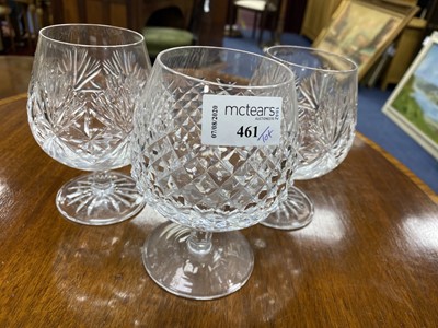 Lot 461 - A LOT OF CRYSTAL DRINKING GLASSES