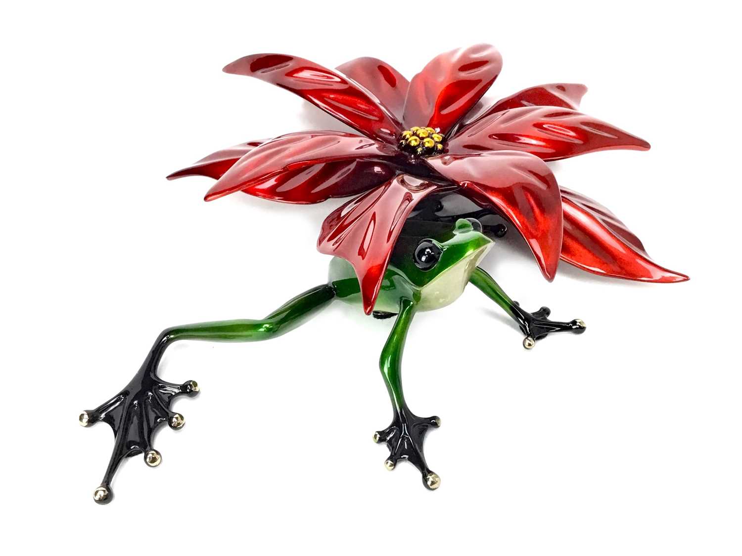 Lot 1423 - POINSETTIA, A BRONZE BY 'FROGMAN' TIM COTTERILL
