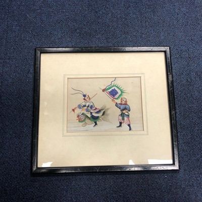 Lot 432 - A LOT OF TWO CHINESE RICE PAPER DRAWINGS