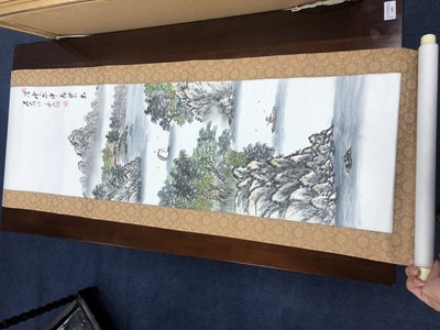 Lot 31 - A CHINESE HAND PAINTED SCROLL