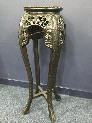 Lot 727 - A CHINESE HARDWOOD PLANT STAND