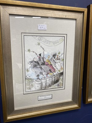 Lot 67 - WINE CEREMONIES OF THE WORLD, FOUR PRINTS AFTER ROBERT SEARLE