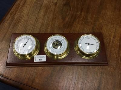 Lot 123 - A MODERN THREE DIAL WEATHER STATION