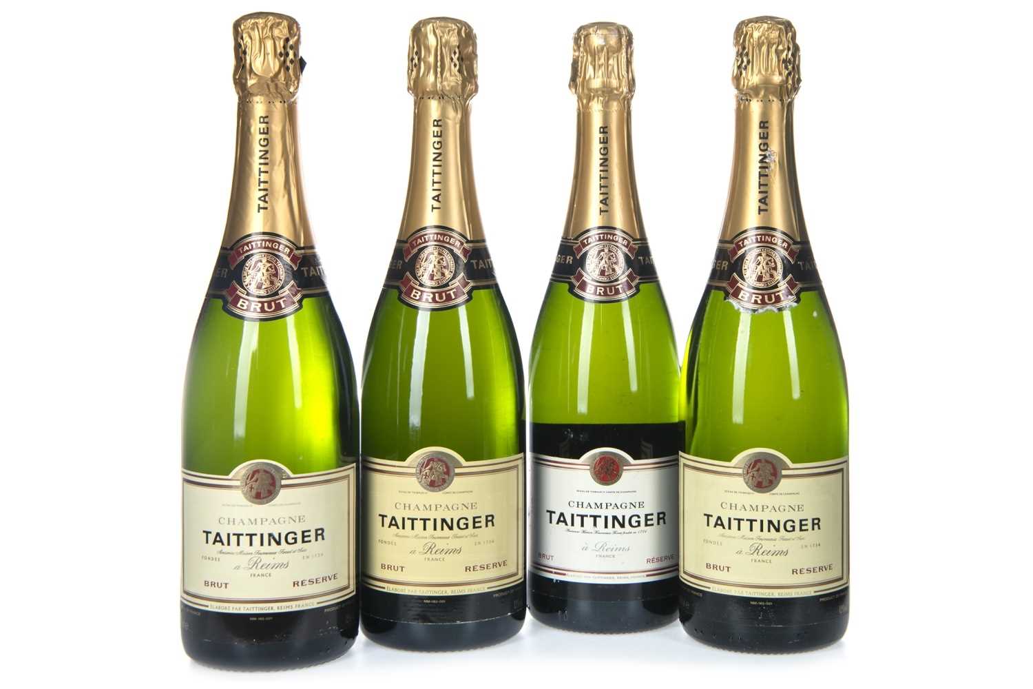 Lot 290 - FOUR BOTTLES OF TATTINGER BRUT