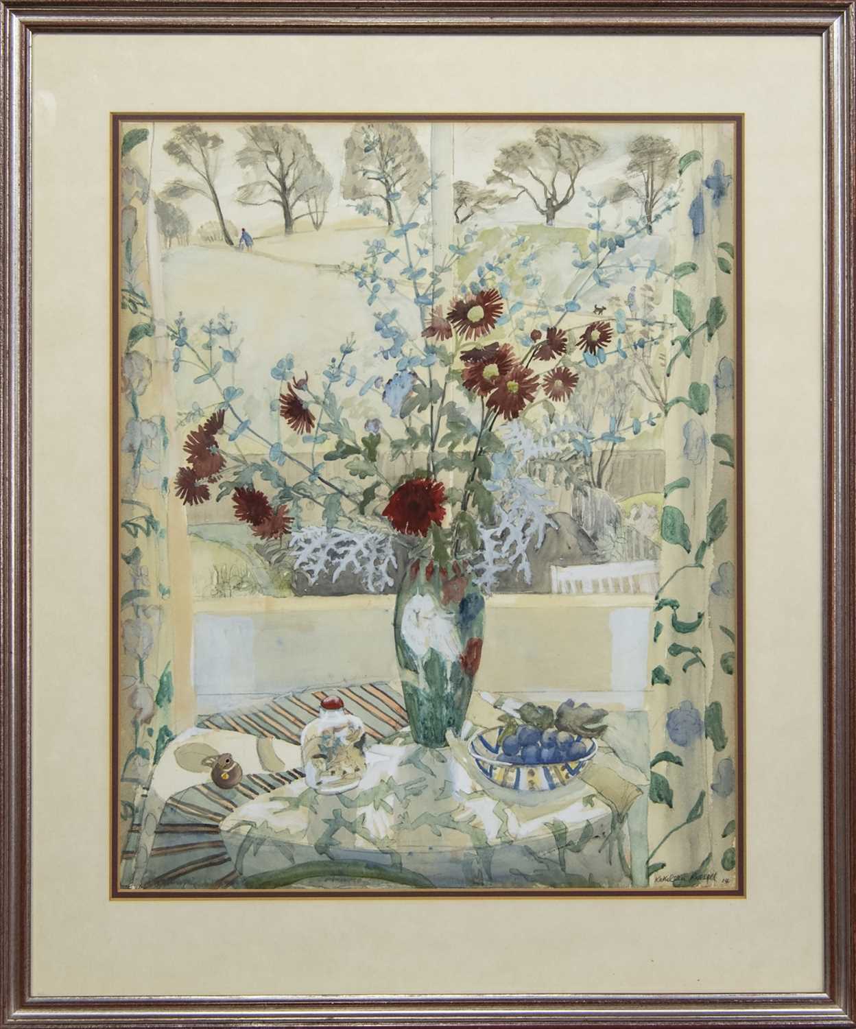 Lot 604 - STILL LIFE, A WATERCOLOUR BY KATHLEEN RUSSELL