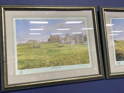 Lot 55 - A SET OF FOUR GOLFING PRINTS AFTER MARK CHADWICK