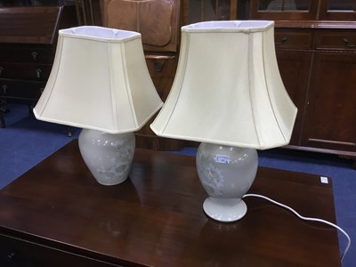 Lot 131 - A LOT OF TWO DENBY POTTERY TABLE LAMPS