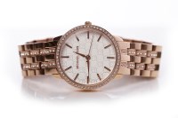 Lot 157 - LADY'S GOLD PLATED MICHAEL KORS WRISTWATCH...