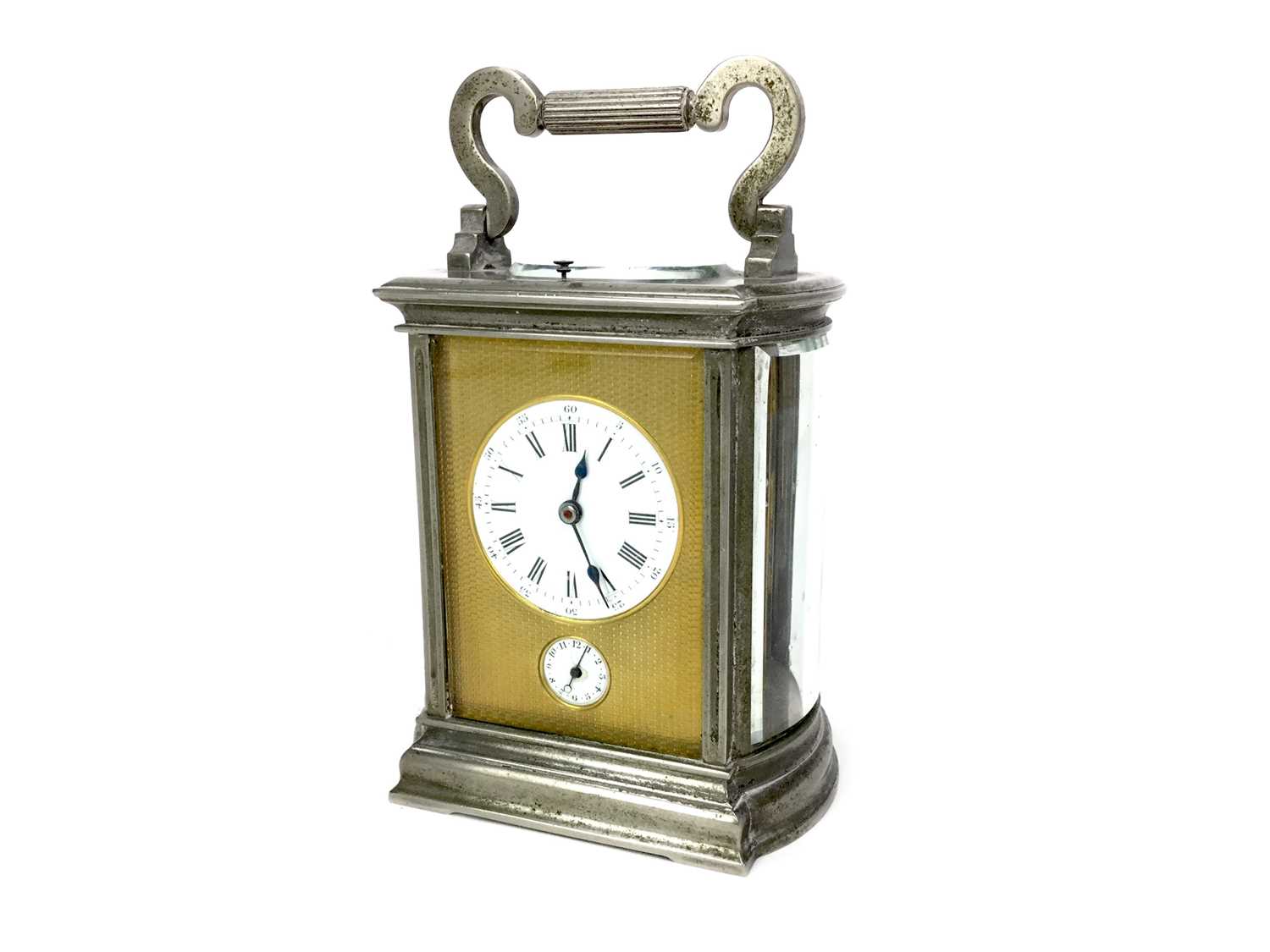 Lot 1163 - A 19TH CENTURY FRENCH REPEATER CARRIAGE CLOCK