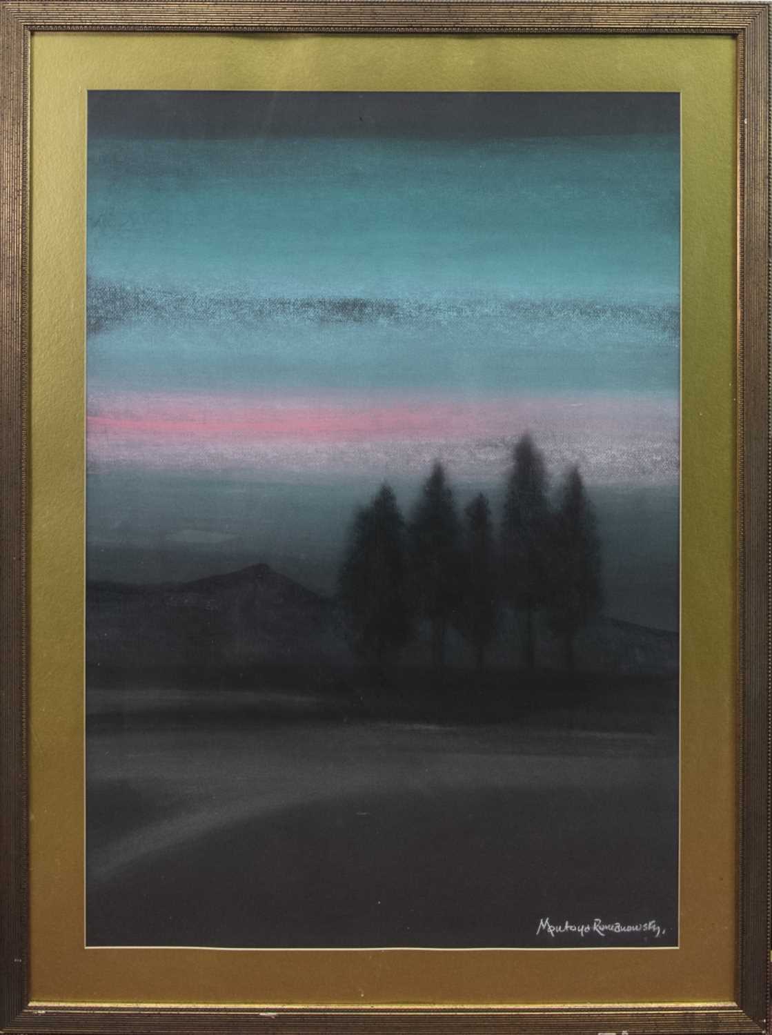 Lot 434 - WOODED SCENE, A PASTEL BY FERNANDO MONTOYA