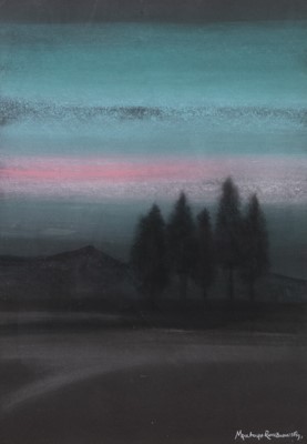 Lot 434 - WOODED SCENE, A PASTEL BY FERNANDO MONTOYA