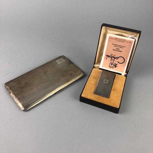 Lot 79 - A SILVER CIGARETTE CASE AND COLIBRI LIGHTER