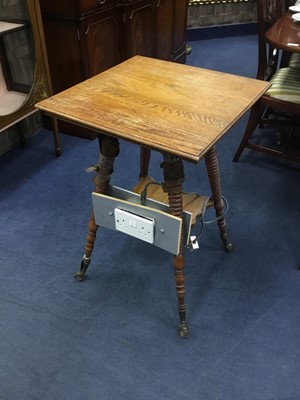 Lot 78 - A LATE VICTORIAN OAK OCCASIONAL TABLE
