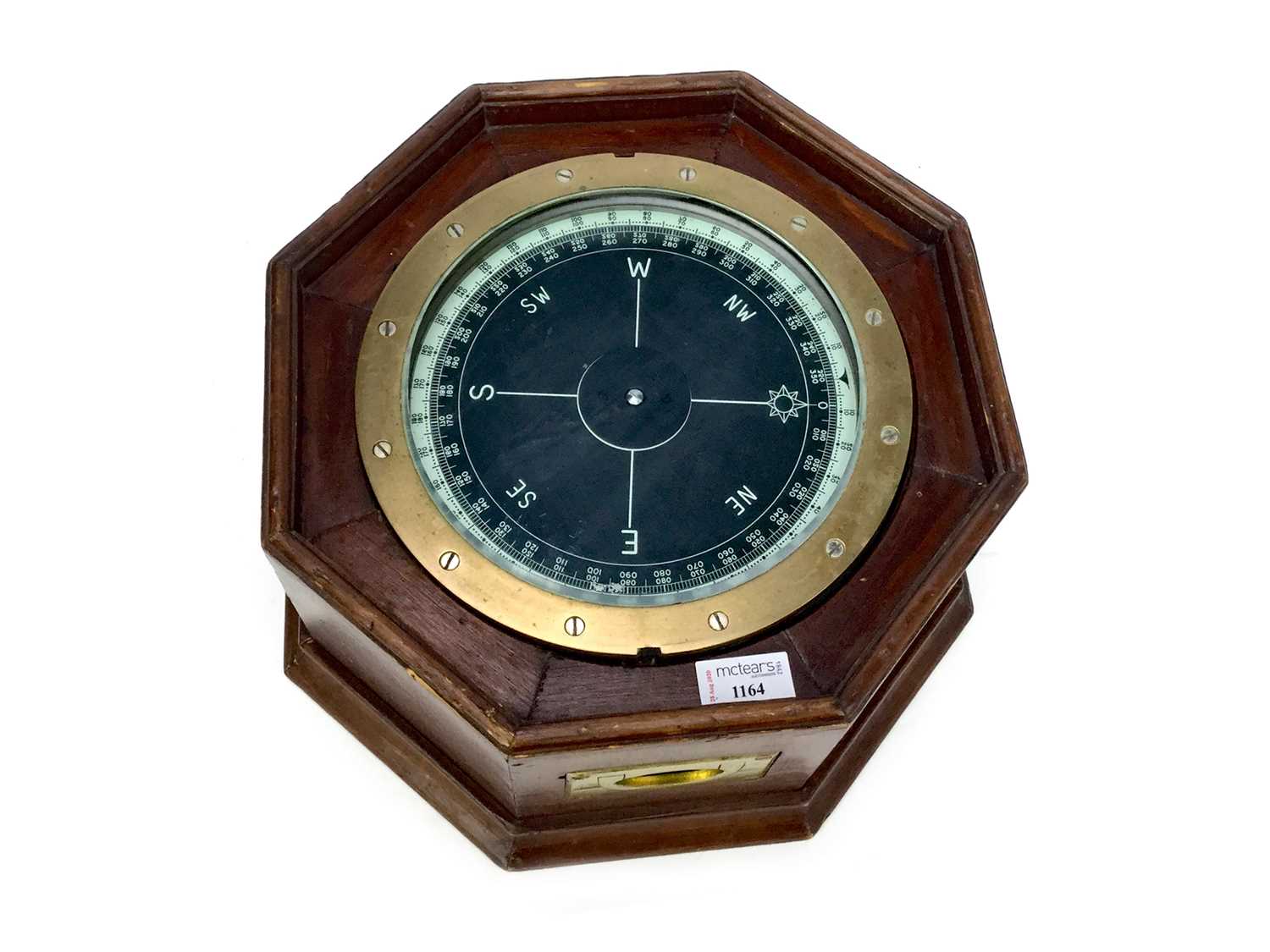 Lot 1164 - A MID-20TH CENTURY SHIP'S COMPASS