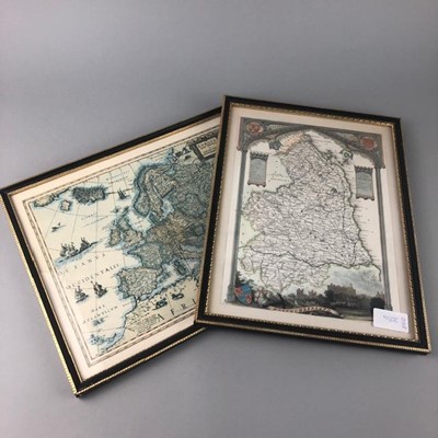 Lot 205 - A LOT OF FOUR FRAMED MAPS