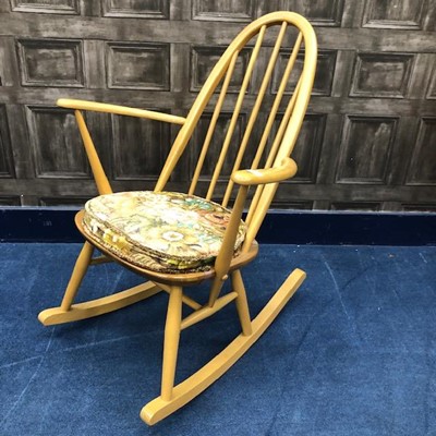 Lot 215 - AN ERCOL ROCKING CHAIR