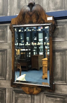 Lot 159 - A CARVED ROSEWOOD WALL MIRROR