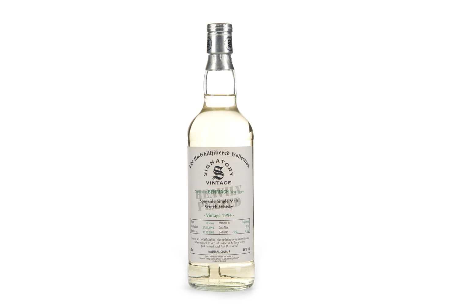 Lot 369 - BENRIACH 1994 SIGNATORY VINTAGE AGED 10 YEARS
